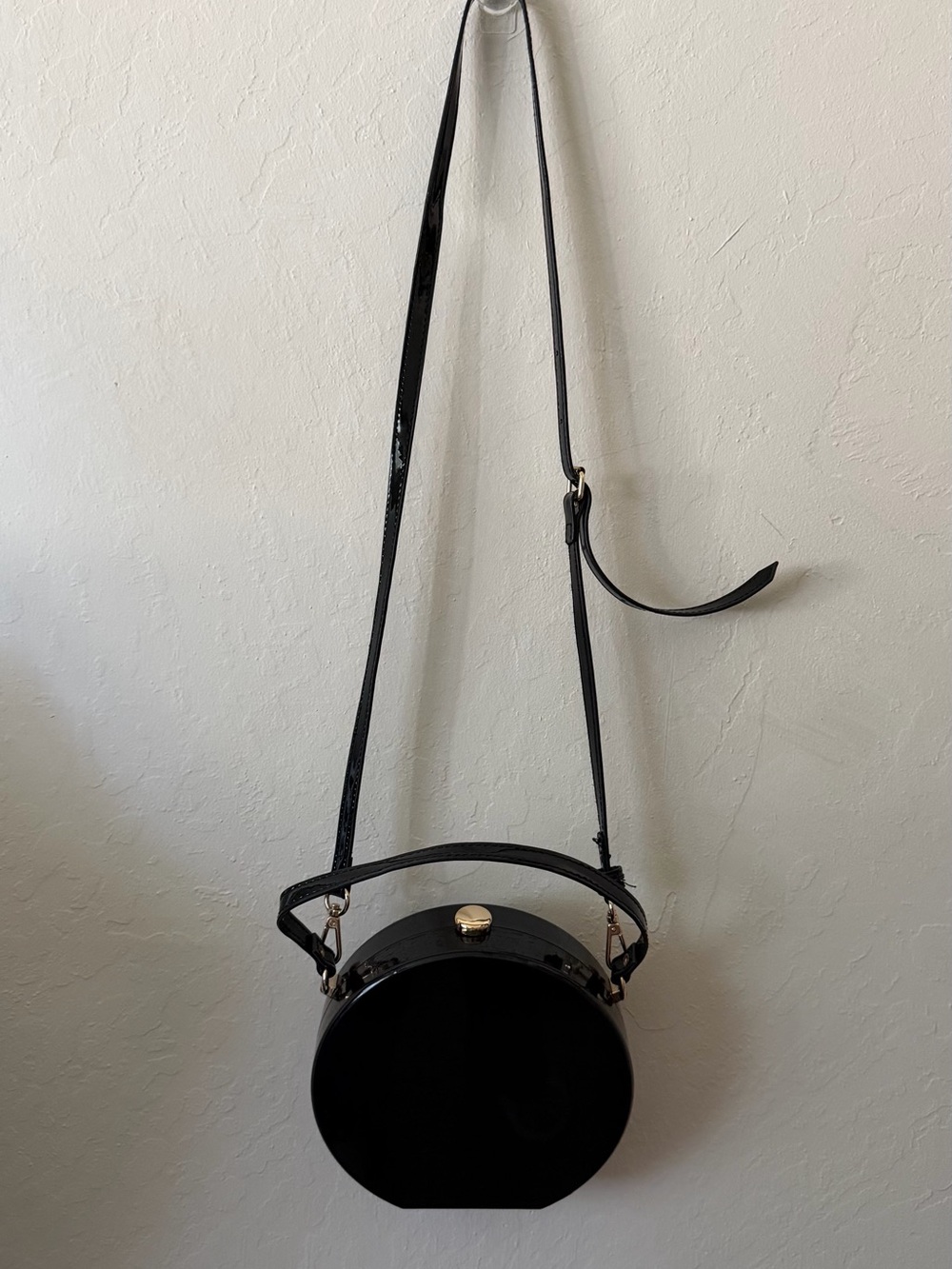 Zara Black Round Crossbody Bag
